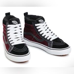 VANS Off The Wall Men’s 11.5 Wine Red Black High Top Eco Dry Heiq DuPont Sneaker